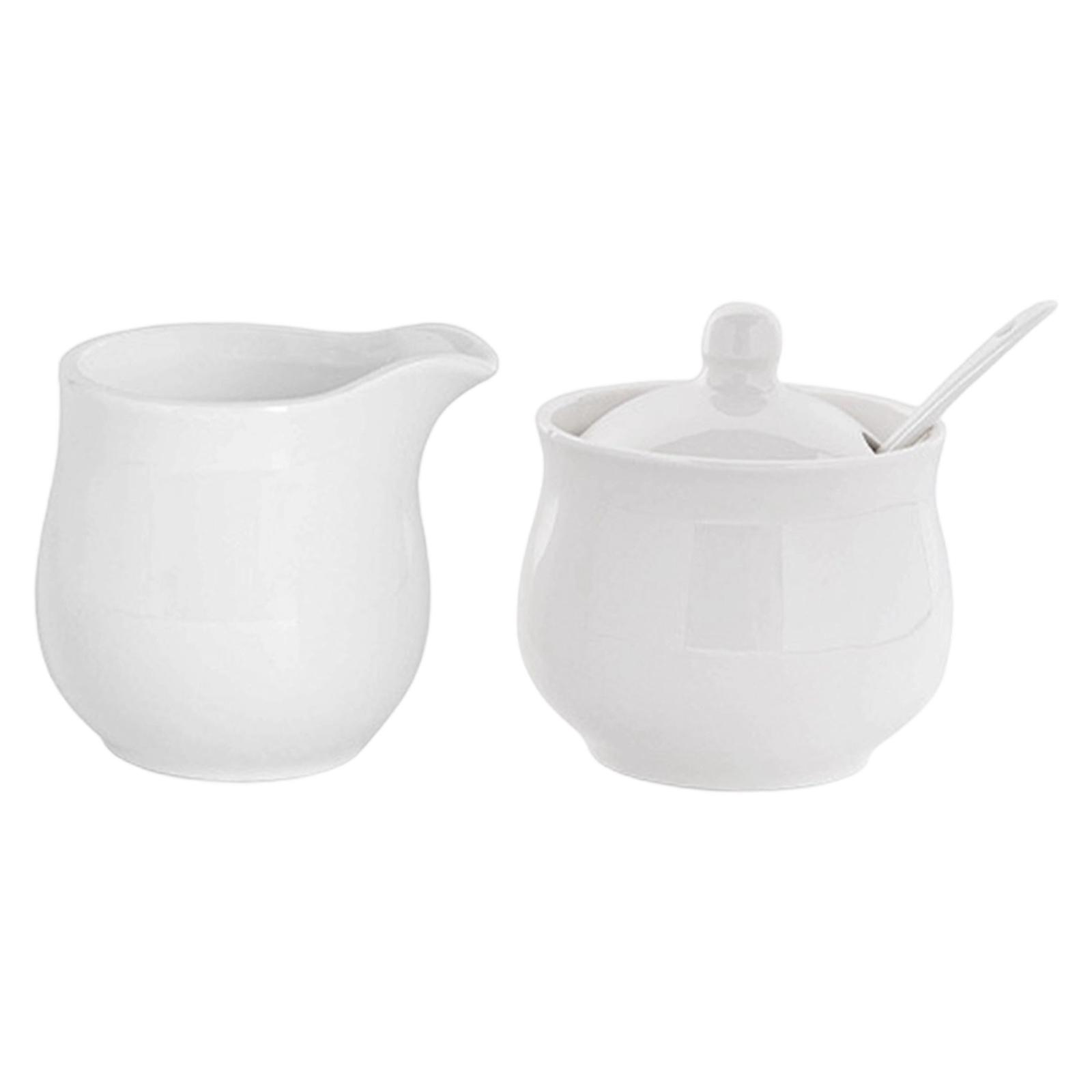 Coffee Tea Creamer - Retro Ceramic Sugar Container and Cream