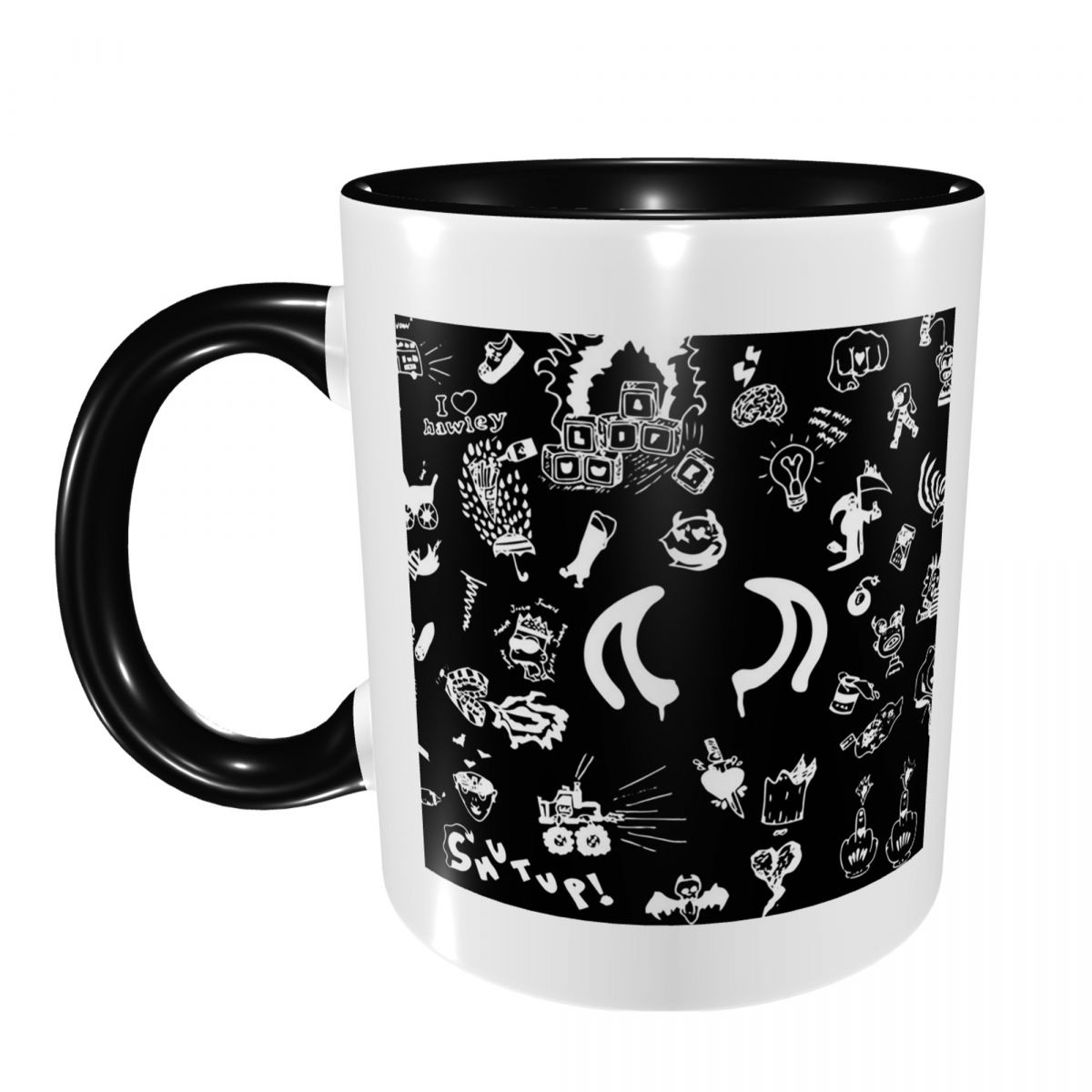 Coffee Tea Drawing - Yungblud Drawings Tattoo Sheet Mug Funny