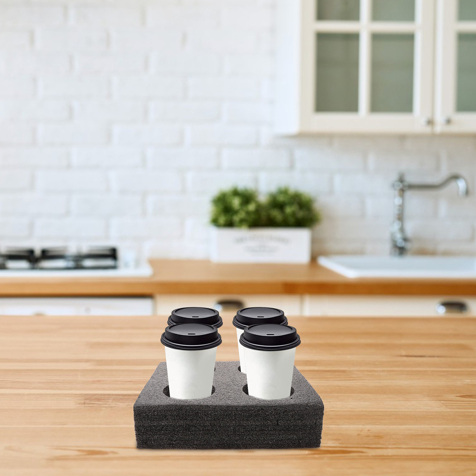 Coffee Tea Cup - Milk Tea Cup Tray Takeout Coffee