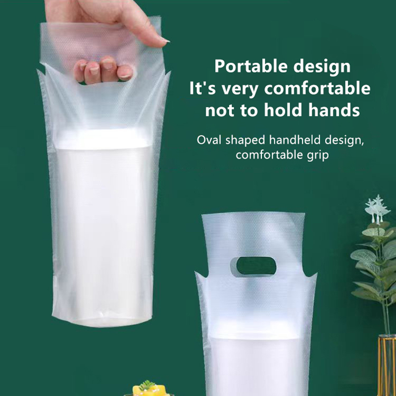 Coffee Tea Cup - 100Pcs Disposable Beverage Plastic Bags Coffee