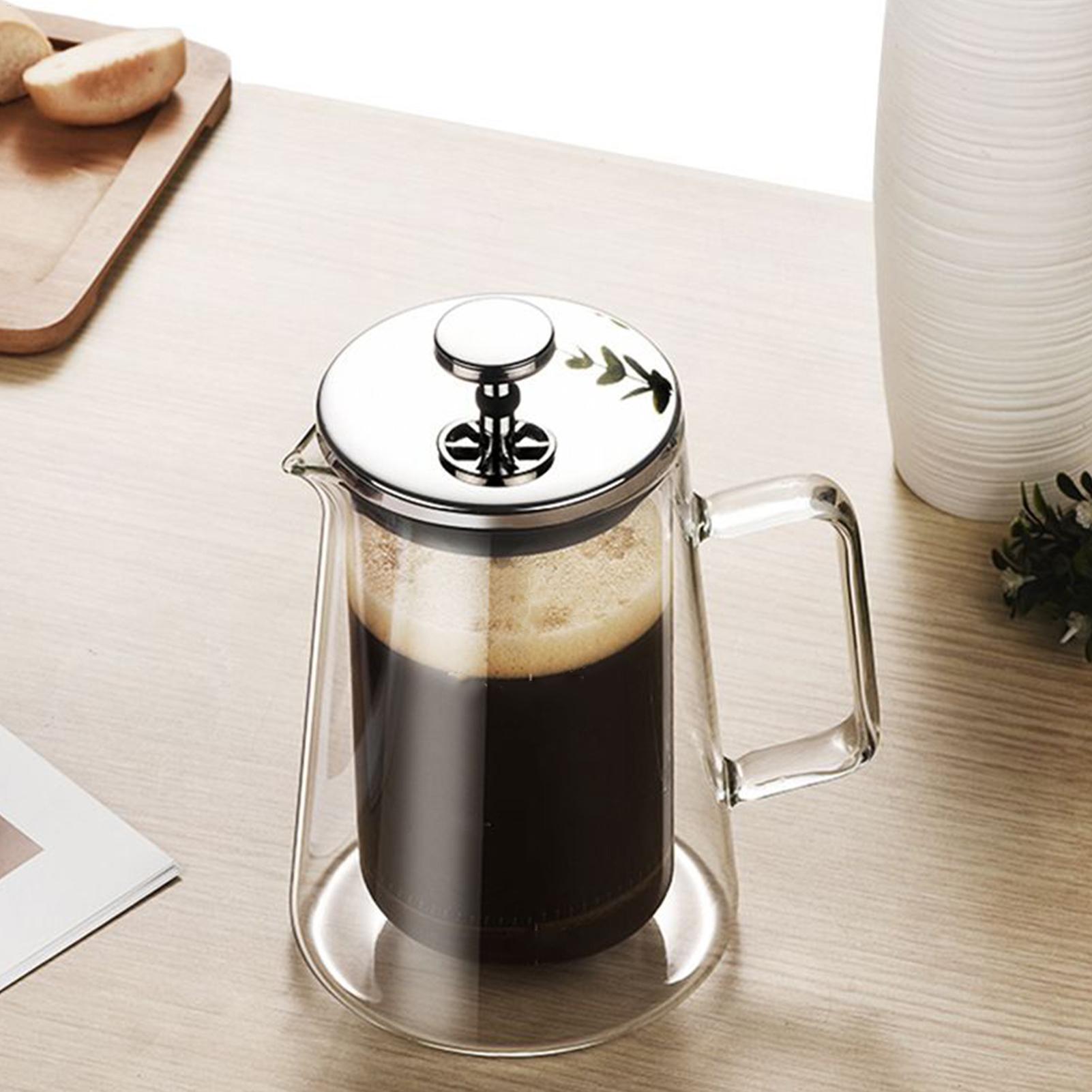 French Press Coffee & Tea - Coffee Presses Glass Stainless Steel Double-Wall