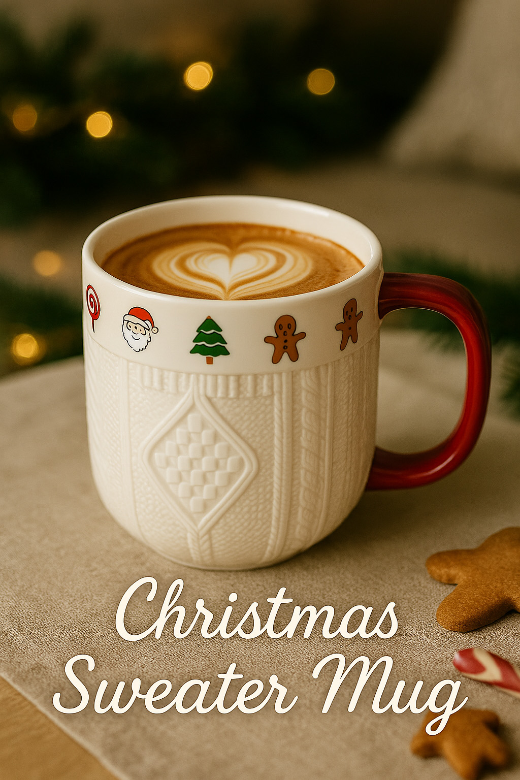 Coffee Tea Festival - 380ml Christmas Sweater Ceramic Mug with
