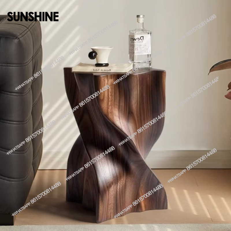 Coffee Tea Lounge - Wooden Coffee Table Simple Creative Side