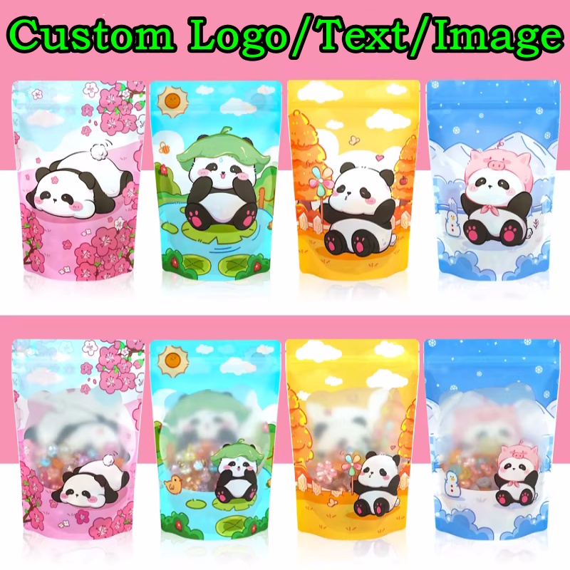 Coffee Tea And Cocoa - 100PCS Aluminum Foil Stand-up Ziplock Window