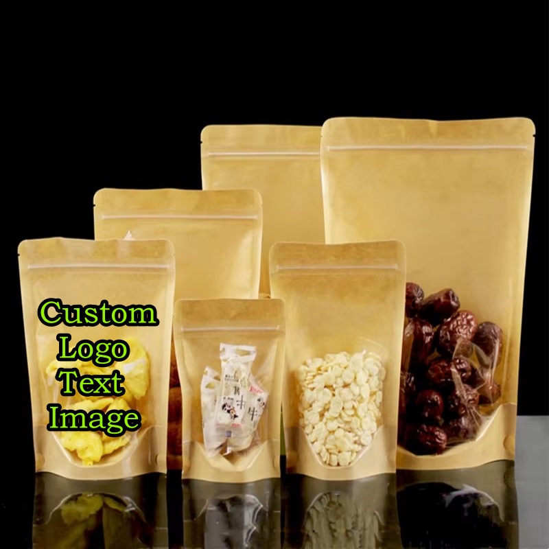 Coffee Tea And Cocoa - 100PCS Clear Stand-up Kraft Paper Ziplock