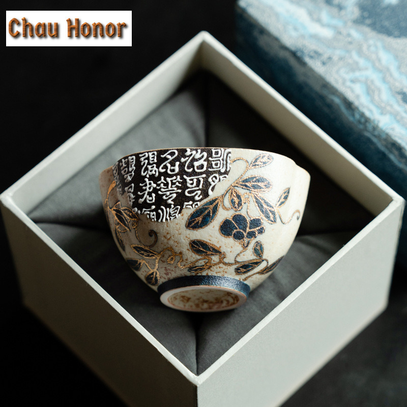 100ML Blue And White Flint Red - Coffee Tea Drawing ulasan dan harga