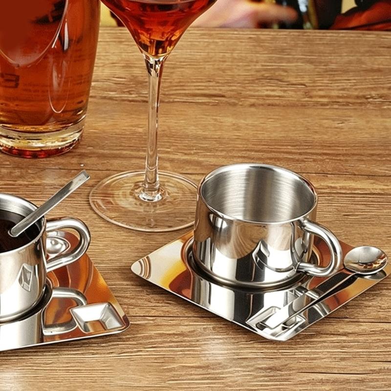 Metal Coffee Cup Set for Daily - Coffee Tea Break ulasan dan harga