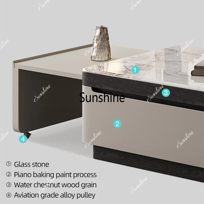 YYModern Expandable Living Roo - Coffee Tea Drawing ulasan dan harga
