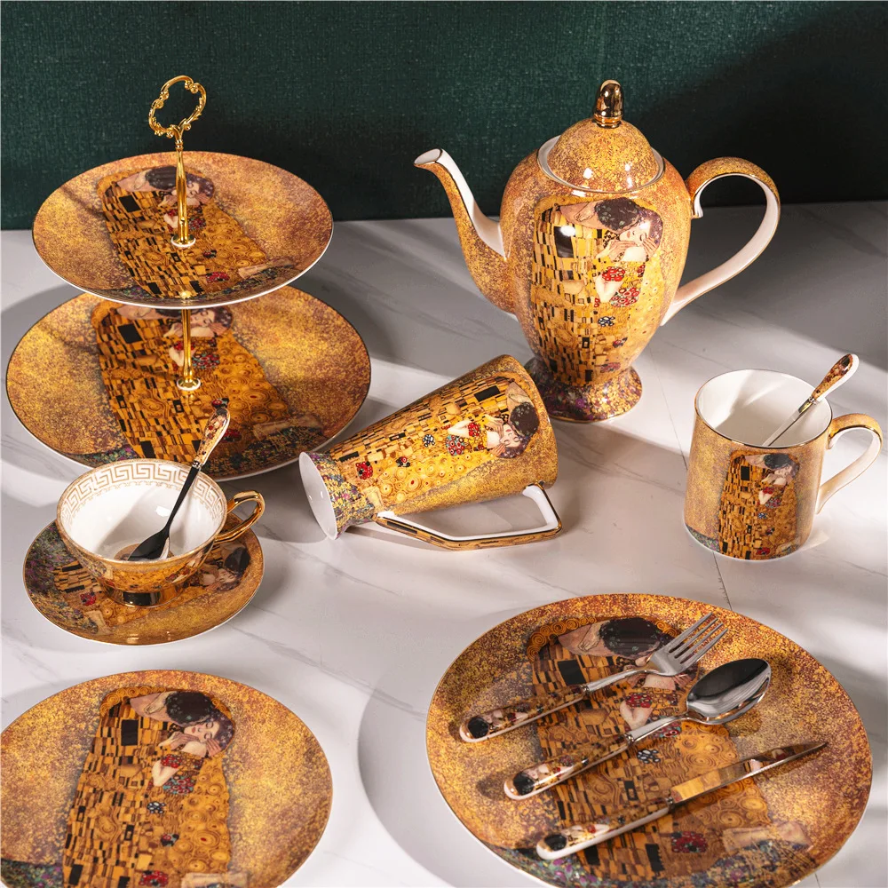 Gustav Klimt Bone China Coffee - Coffee Tea Creamer ulasan dan harga