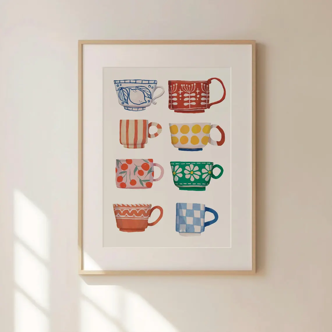 Tea Cup Print, Breakfast poste - Coffee Tea Cup ulasan dan harga