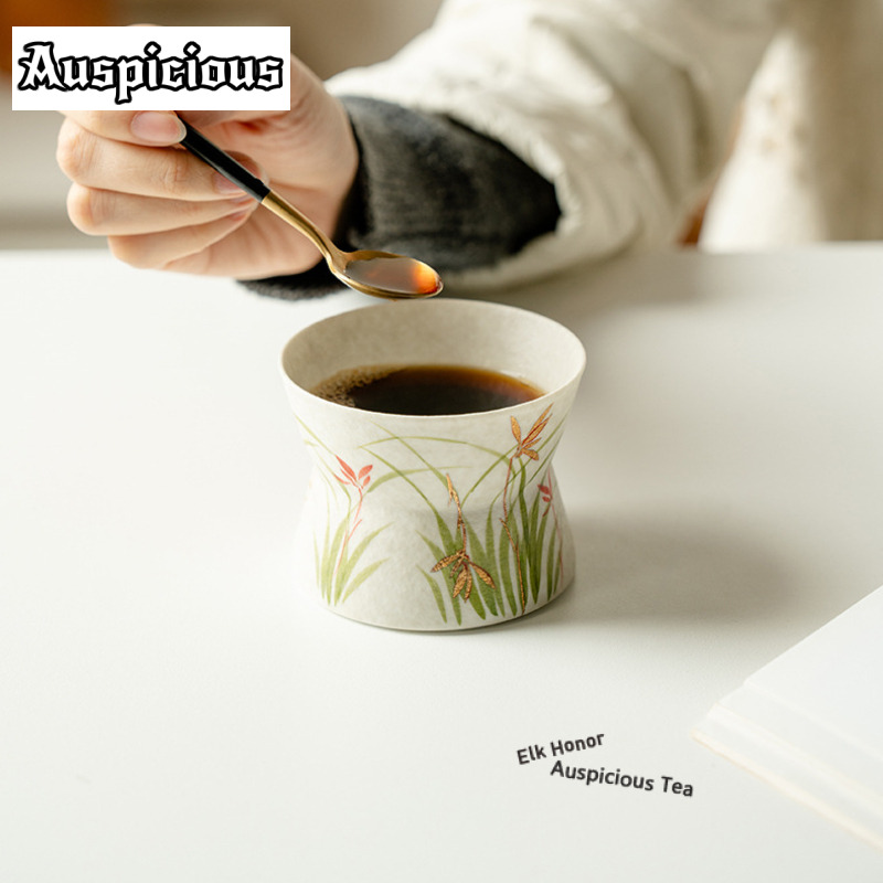 180ml Gold Drawing Hand-painte - Coffee Tea Drawing ulasan dan harga
