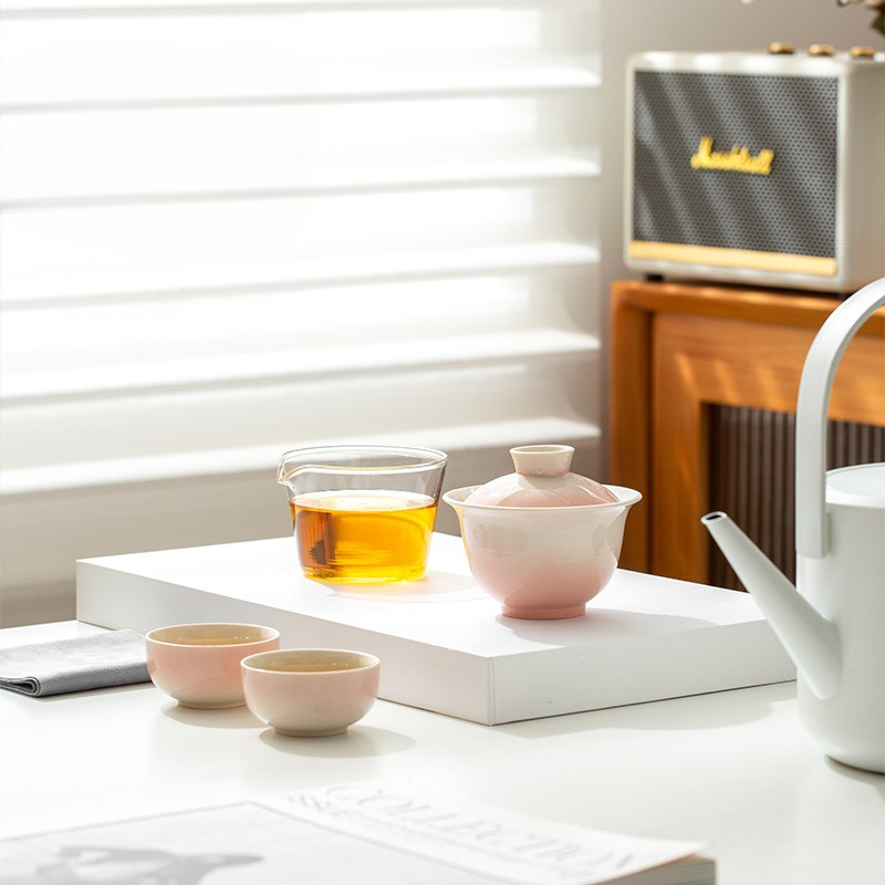 Gradient Ash Glaze Ceramic Tea - Gongfu Tea Set ulasan dan harga