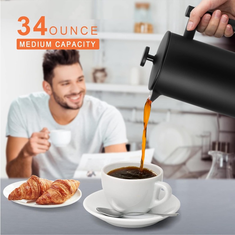 French Press Coffee Maker 34 O - French Press Coffee & Tea ulasan dan harga