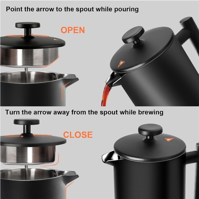 French Press Coffee Maker 34 O - French Press Coffee & Tea ulasan dan harga