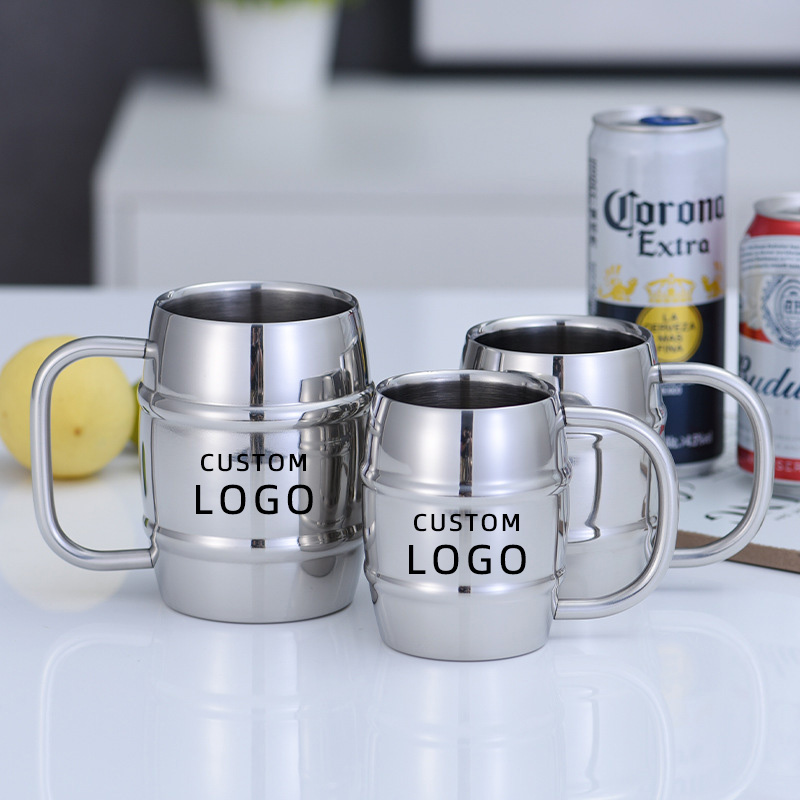 Stainless Steel Beer Cup Laser - Coffee Tea Friends ulasan dan harga