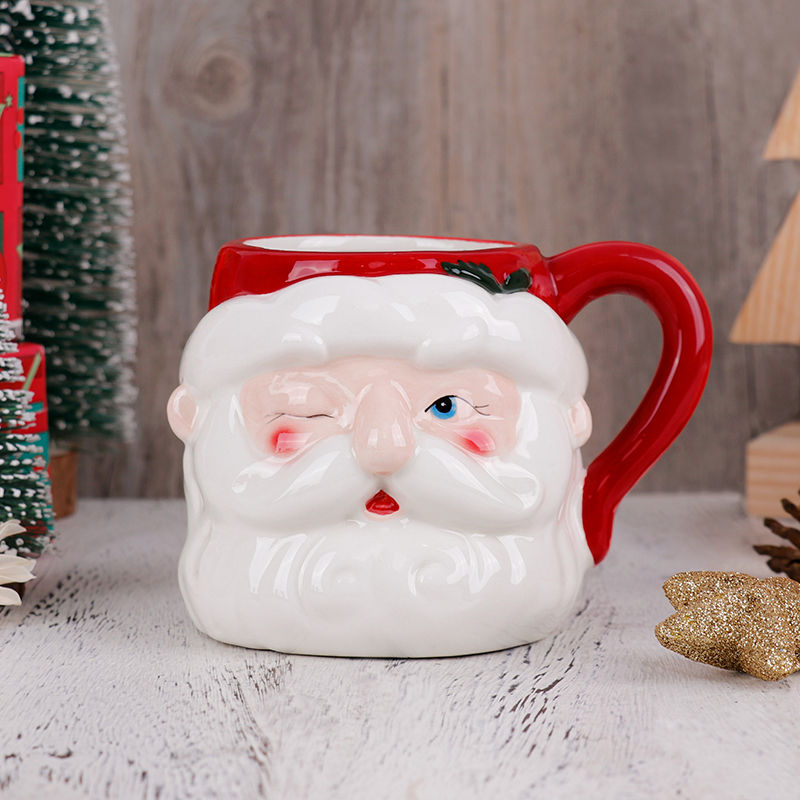 Christmas 3D Santa Ceramic Mug - Coffee Tea Festival ulasan dan harga