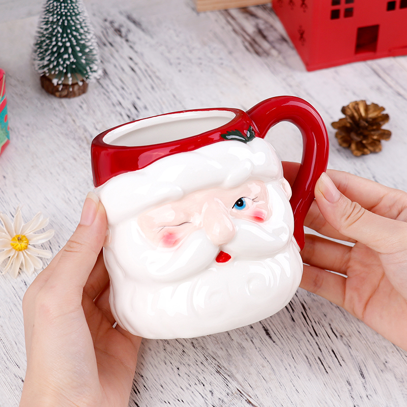 Christmas 3D Santa Ceramic Mug - Coffee Tea Festival ulasan dan harga