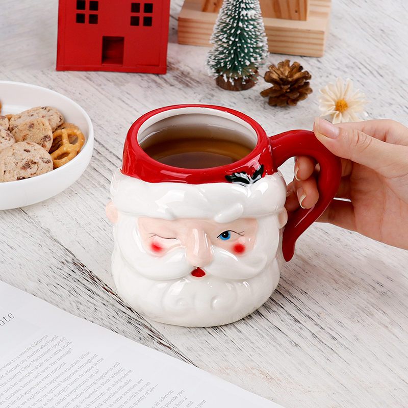 Christmas 3D Santa Ceramic Mug - Coffee Tea Festival ulasan dan harga