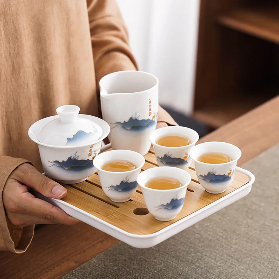 Ceramic Chinese Kung Fu Tea Se - Gongfu Tea Set ulasan dan harga