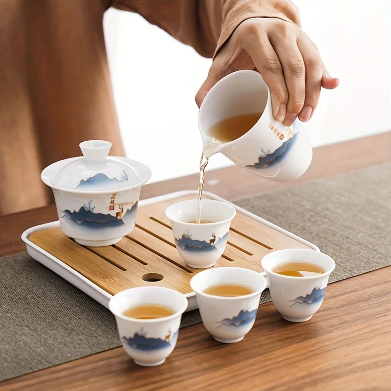 Ceramic Chinese Kung Fu Tea Se - Gongfu Tea Set ulasan dan harga