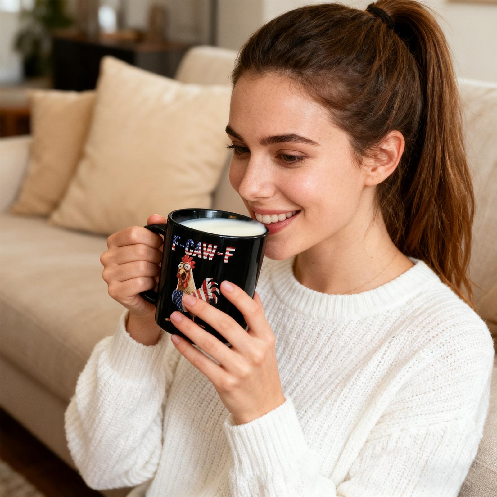 Funny Chicken Mug 12oz US Flag - Coffee Tea And Cocoa ulasan dan harga