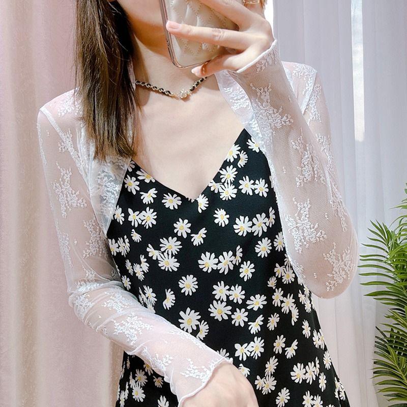 Summer Thin Long Sve Lace Open - Coffee Tea Or Me ulasan dan harga