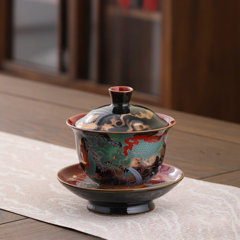 Creative Retro Ceramic Gaiwan  - Gongfu Tea Set ulasan dan harga