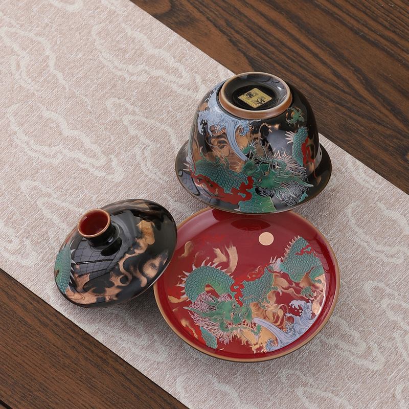 Creative Retro Ceramic Gaiwan  - Gongfu Tea Set ulasan dan harga