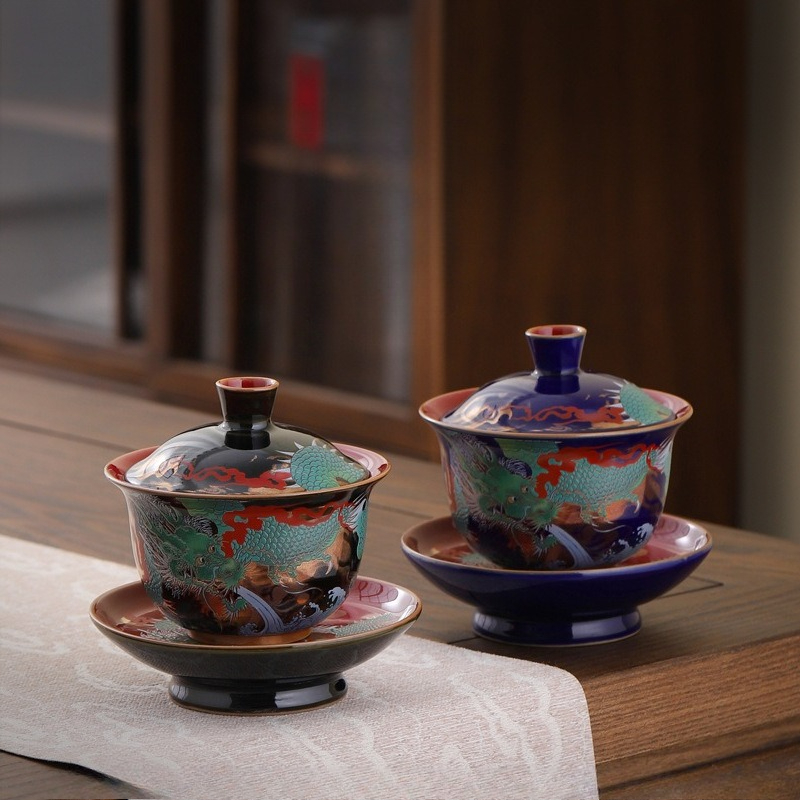 Creative Retro Ceramic Gaiwan  - Gongfu Tea Set ulasan dan harga