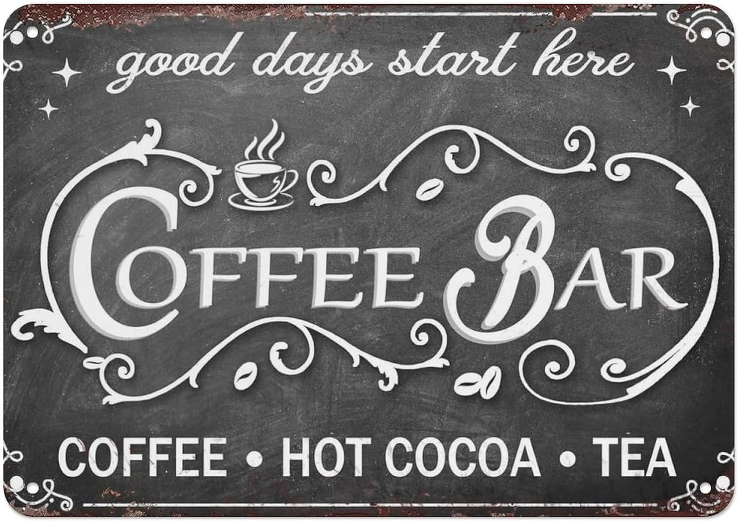 Vintage Coffee Bar Sign Hot Co - Coffee Tea And Cocoa ulasan dan harga
