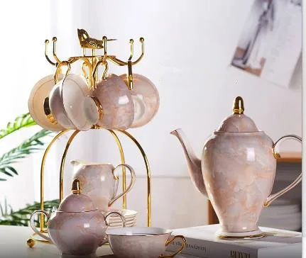 Marble Bone China Coffee Set M - Coffee Tea Creamer ulasan dan harga