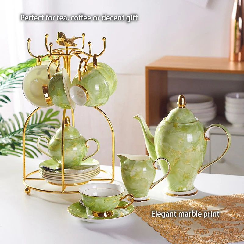 Marble Bone China Coffee Set M - Coffee Tea Creamer ulasan dan harga