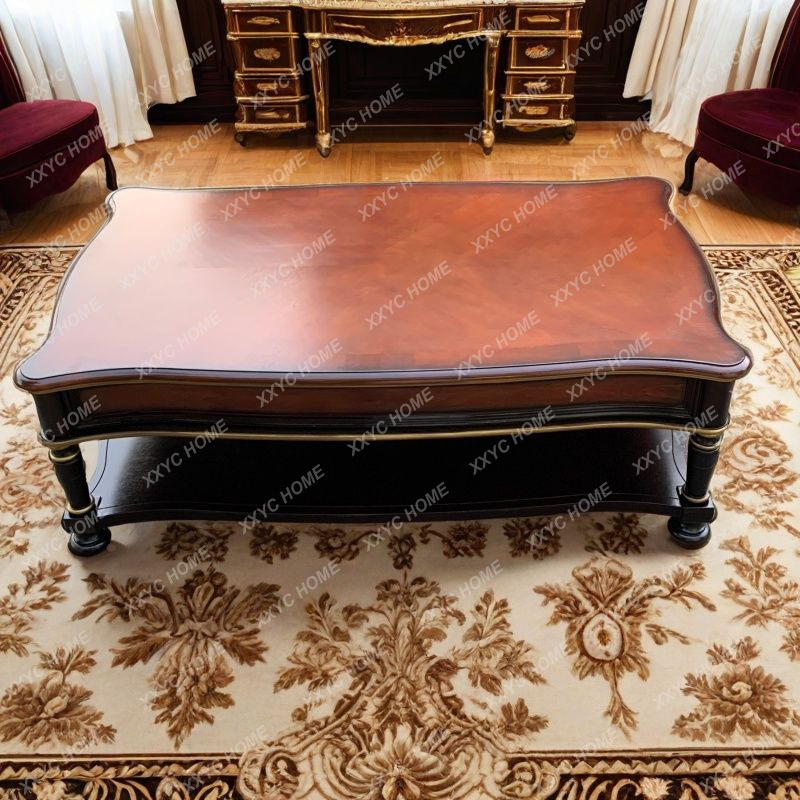 solid wood retro coffee table  - Coffee Tea Drawing ulasan dan harga