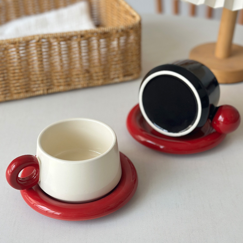 210ml Ceramic Coffee Cup Dish  - Coffee Tea Festival ulasan dan harga