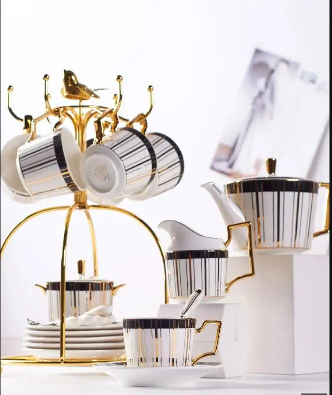 Gold Inlay Bone China Coffee S - Coffee Tea Creamer ulasan dan harga