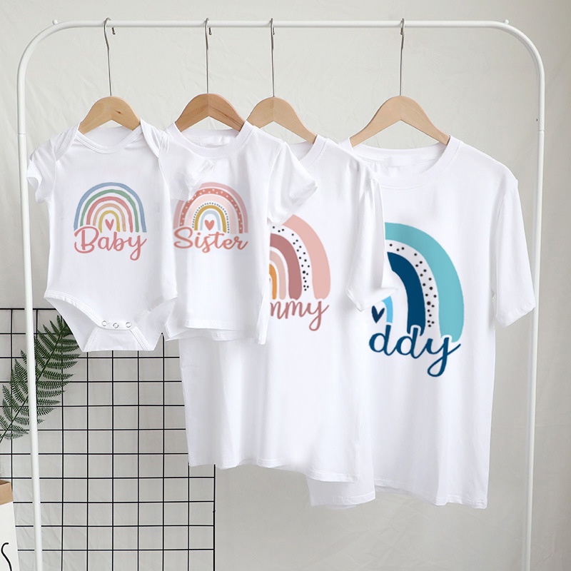 Rainbow Family Matching Outfit - Coffee Tea Or Me ulasan dan harga