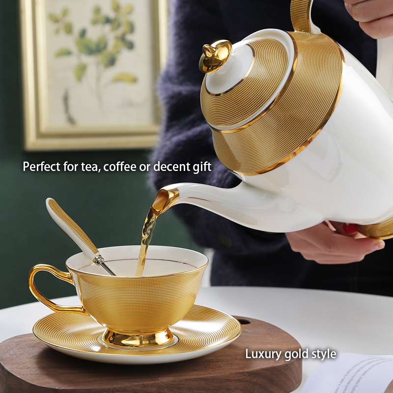 Luxury Gold Bone China Coffee  - Coffee Tea Creamer ulasan dan harga