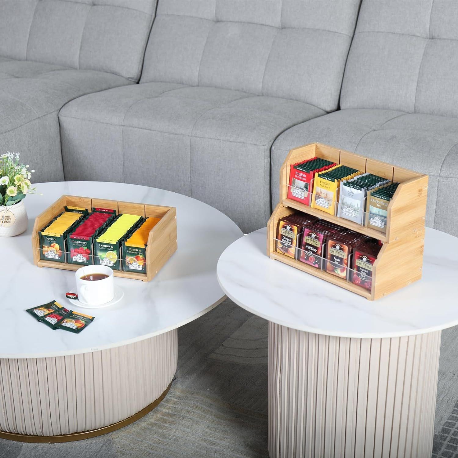 Bamboo Tea Bag Storage Box Thr - Coffee Tea Box ulasan dan harga