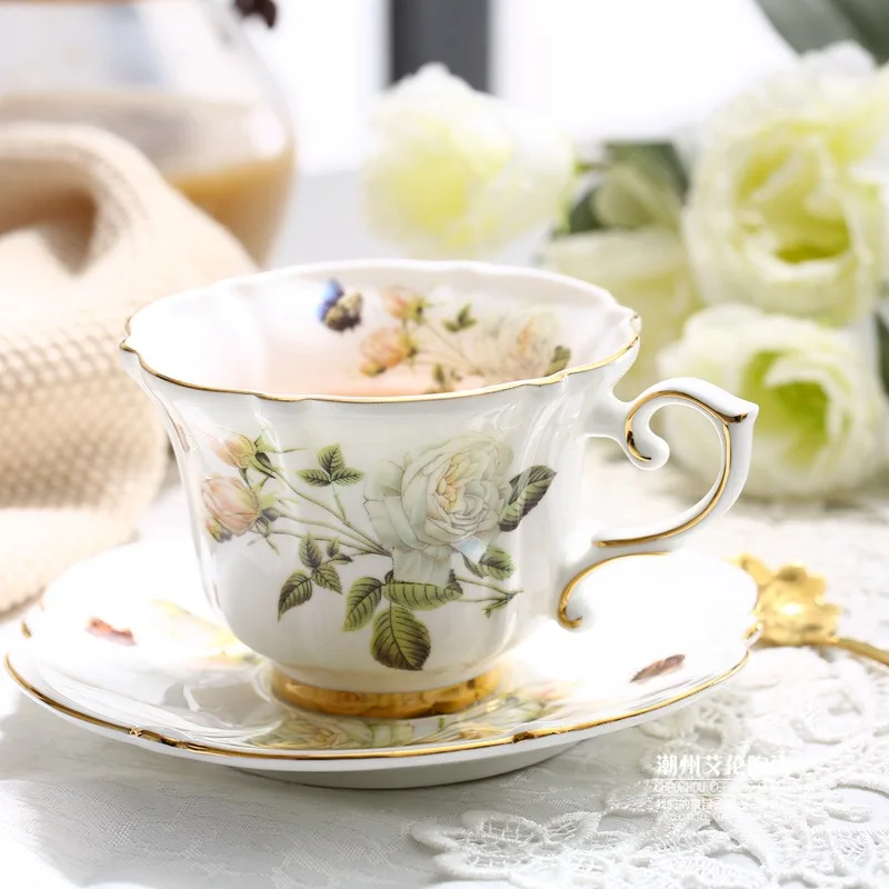 Bone China Coffee Set Camellia - Coffee Tea Creamer ulasan dan harga
