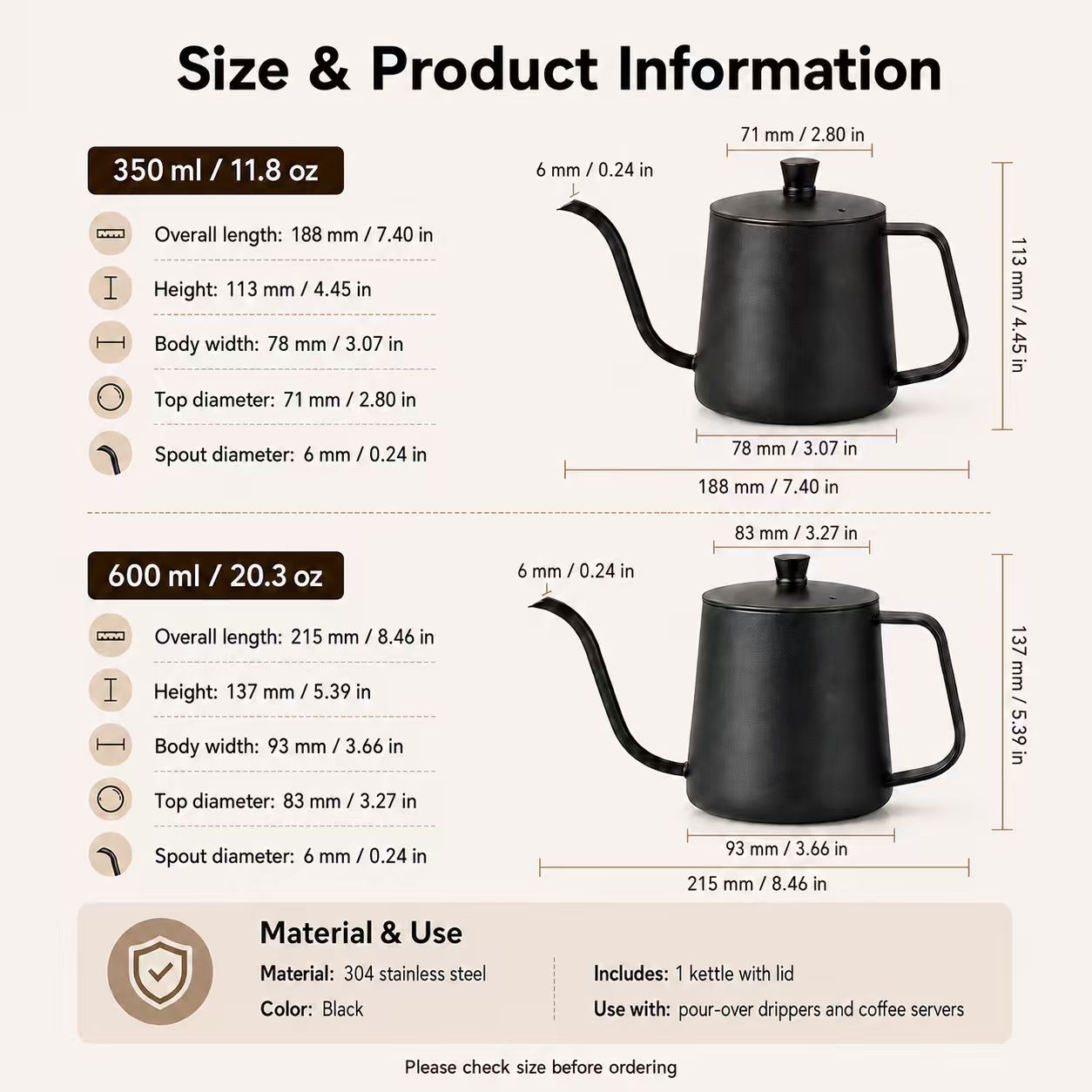 304 Stainless Steel Coffee Pot - Coffee Tea Box ulasan dan harga