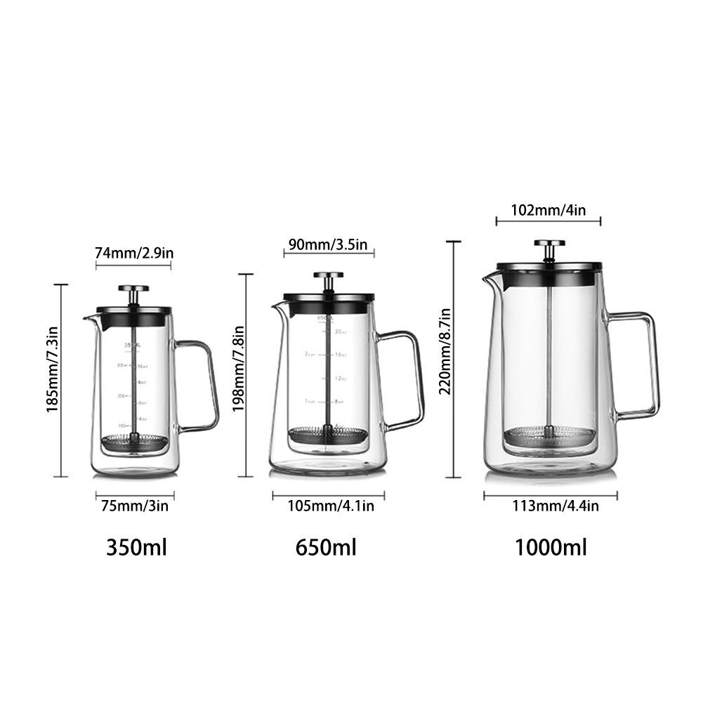 Double Layers French Press Pot - French Press Coffee & Tea ulasan dan harga