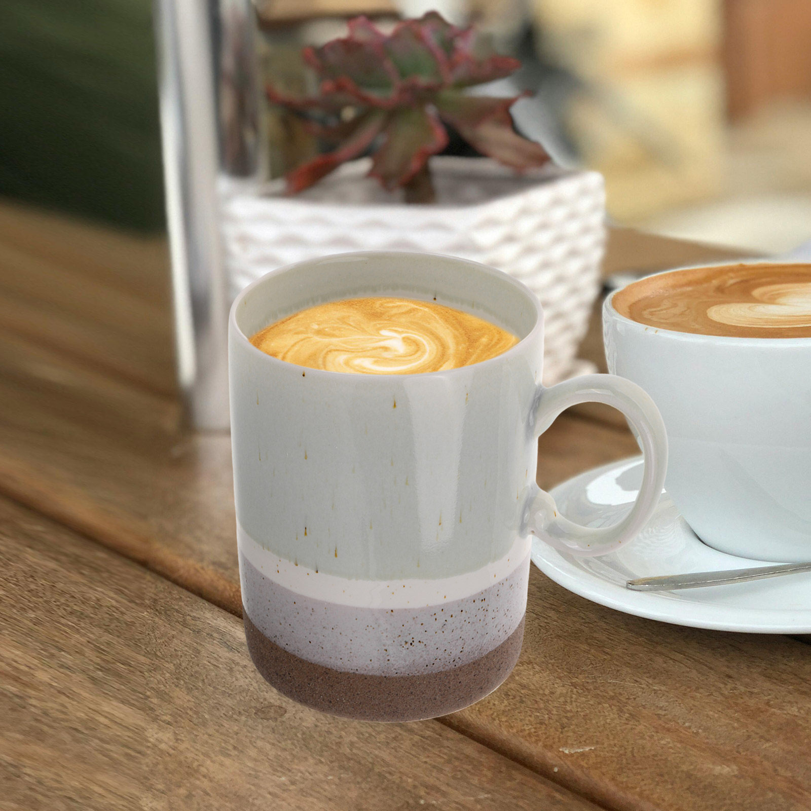 Ceramic Coffee Mug with Handle - Coffee Tea And Cocoa ulasan dan harga