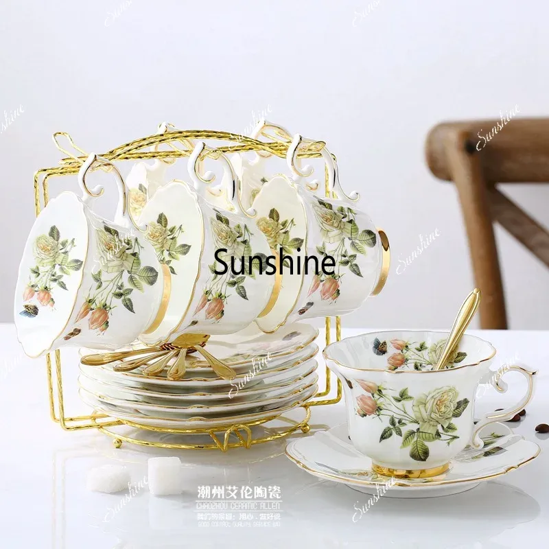 Bone China Coffee Set Camellia - Coffee Tea Creamer ulasan dan harga