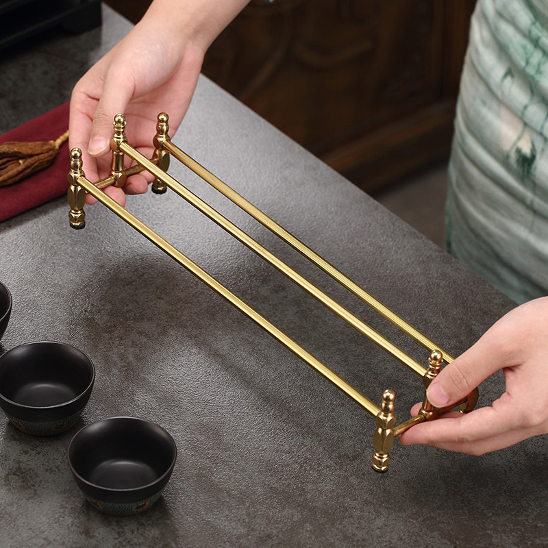 Minimalist Brass Teacup Holder - Gongfu Tea Set ulasan dan harga