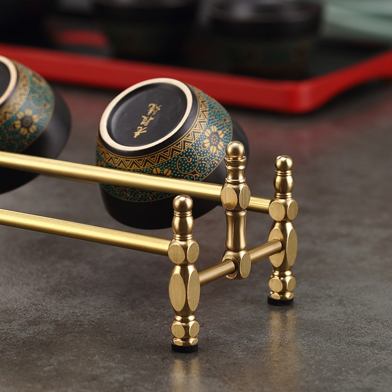 Minimalist Brass Teacup Holder - Gongfu Tea Set ulasan dan harga