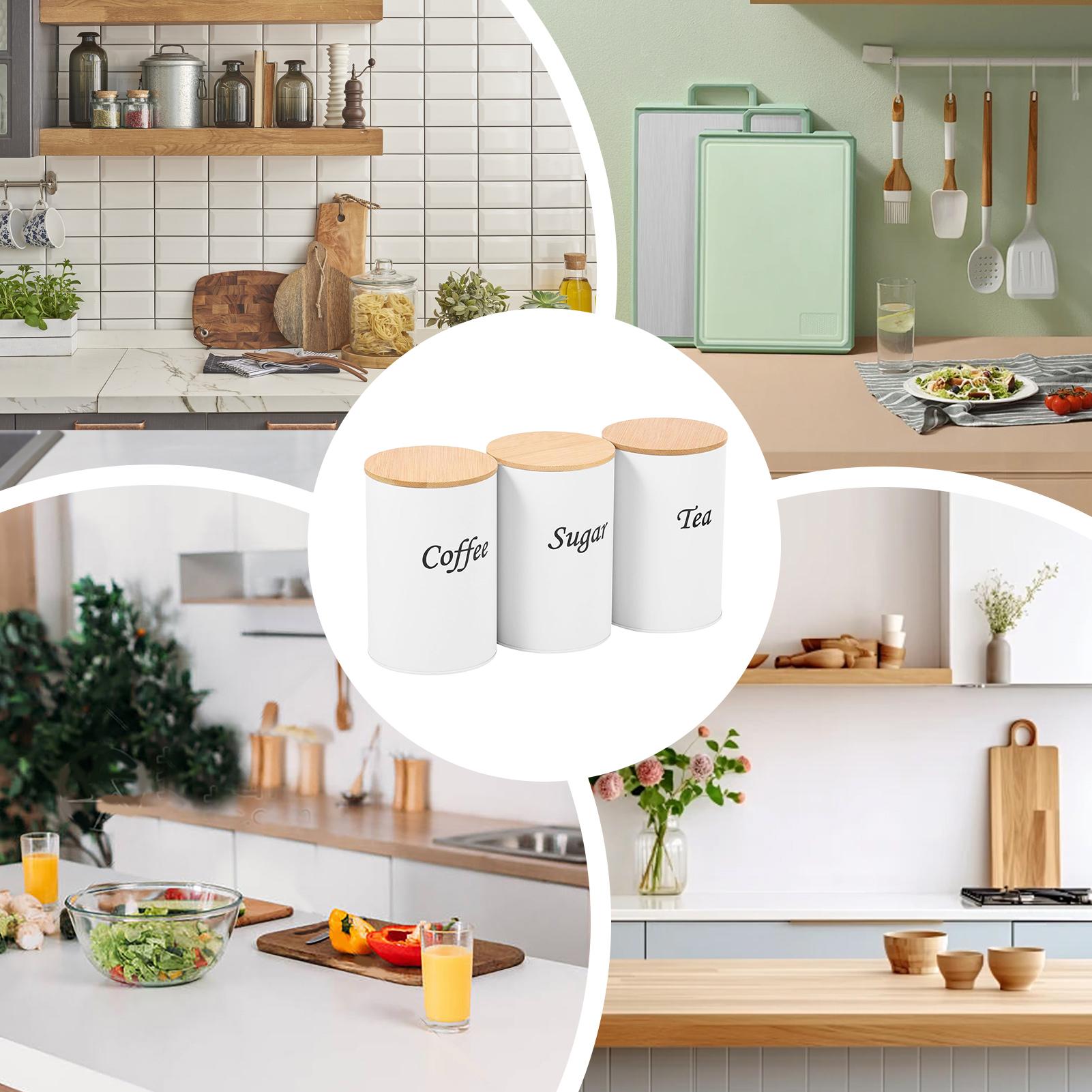 Tea Canister 3 Pieces 1200ml L - Coffee Tea Creamer ulasan dan harga