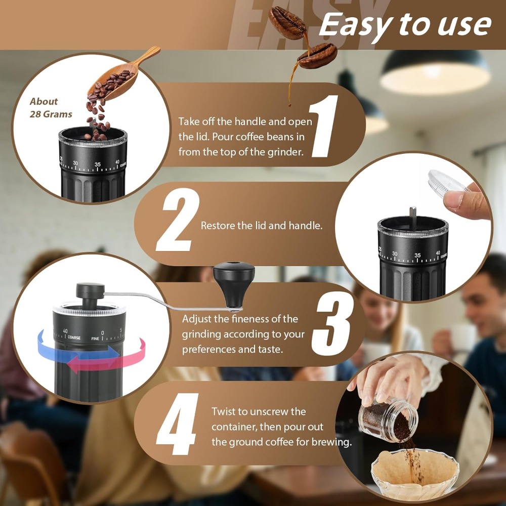 Manual Coffee Grinder with 40  - French Press Coffee & Tea ulasan dan harga
