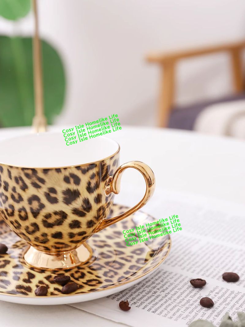 Gold Color Bone China Leopard  - Coffee Tea Festival ulasan dan harga