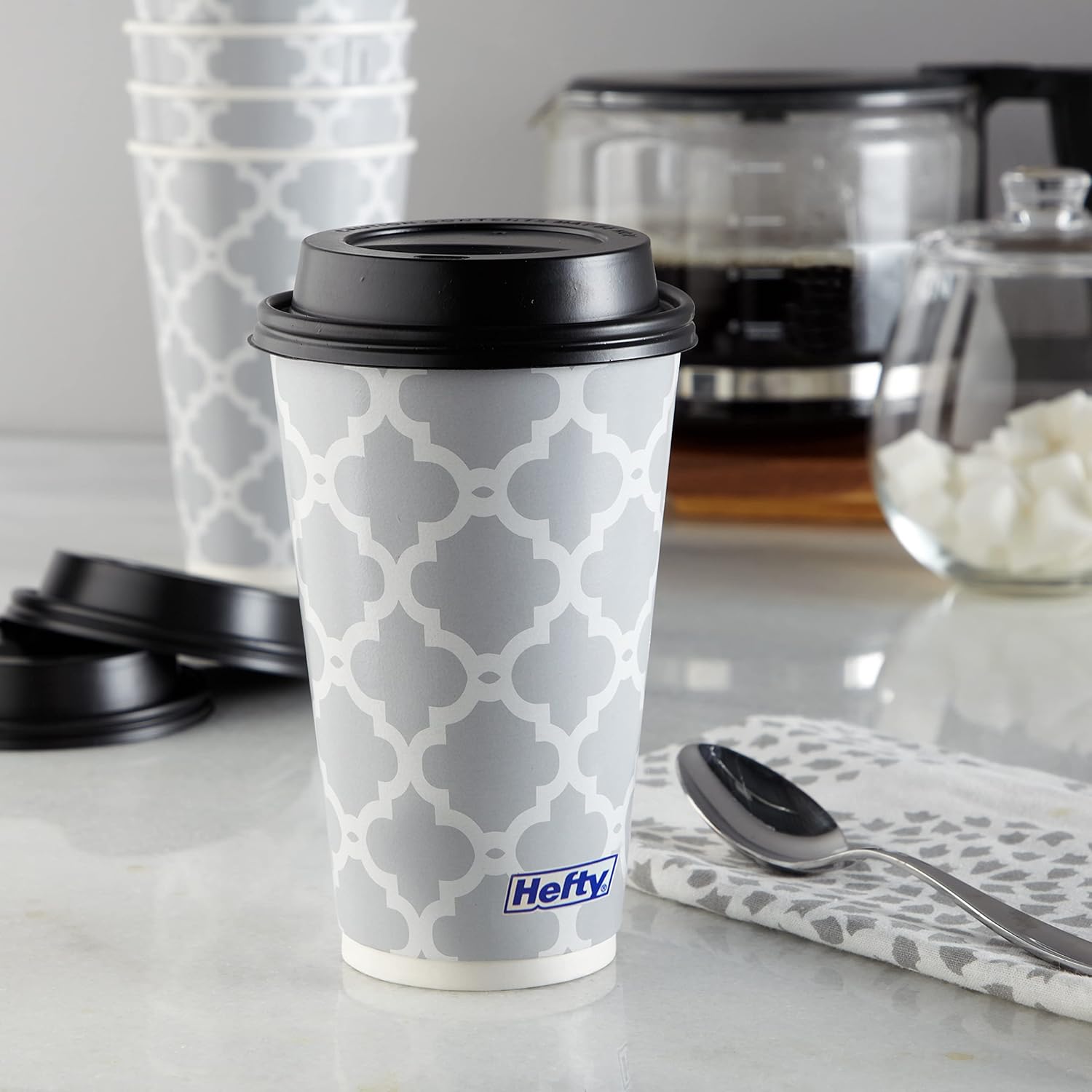 Disposable Hot Cups with Lids, - Coffee Tea And Cocoa ulasan dan harga