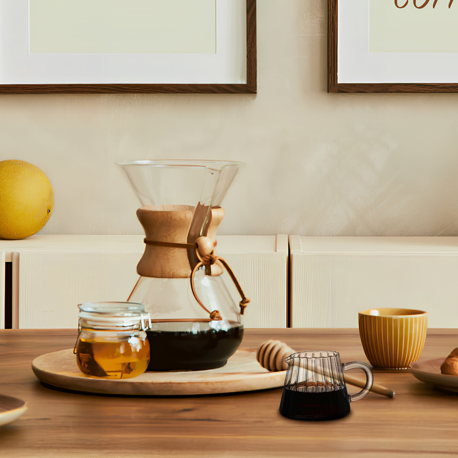 Clear Glass Milk Pitcher High  - Coffee Tea Creamer ulasan dan harga